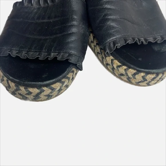 Kate Spade Black Espadrille Slide Sandals - Picture 3 of 8